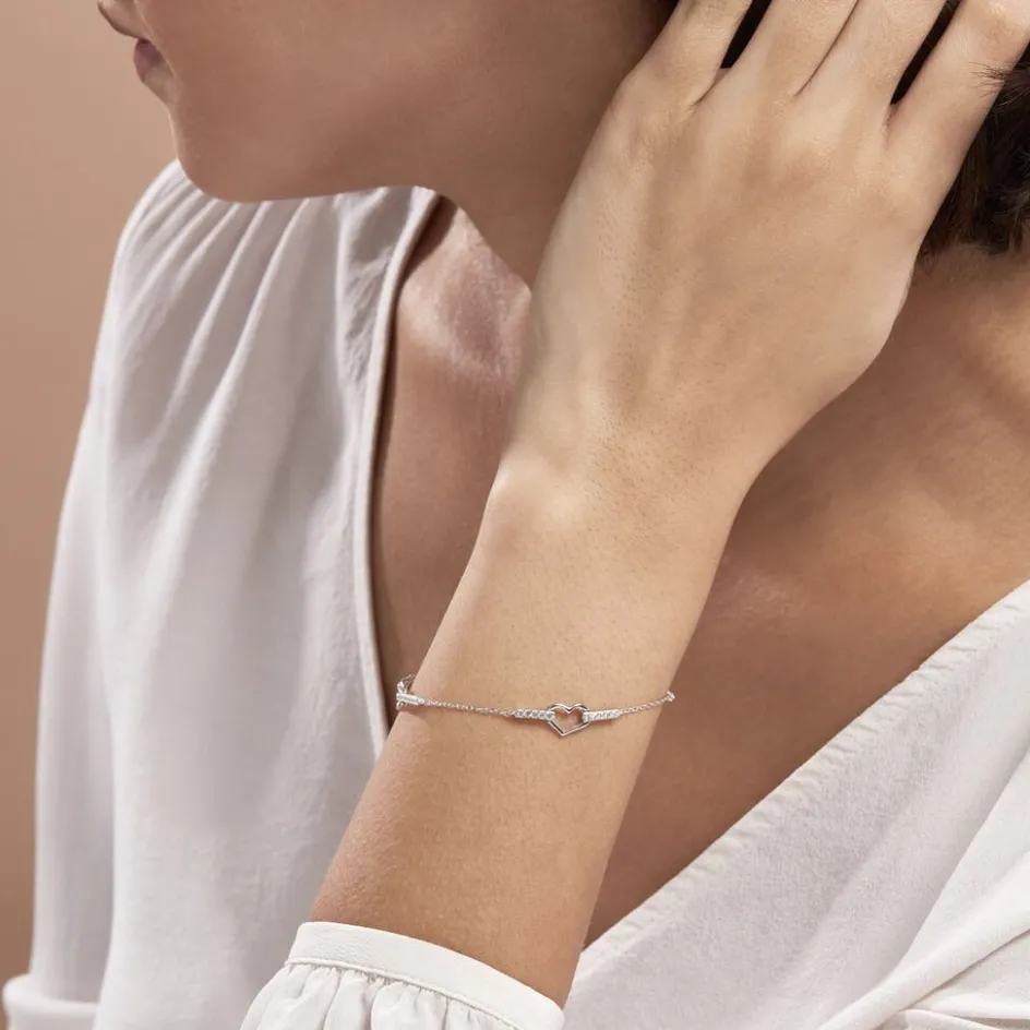 Clearance Histoire d'Or Bracelet Triple Argent Blanc Oxyde De Zirconium