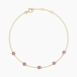 Clearance Histoire d'Or Bracelet Veasna Or Jaune Améthyste