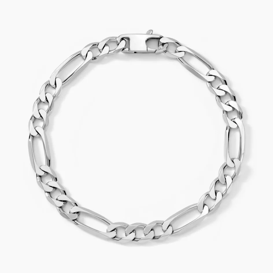 Sale Histoire d'Or Bracelet Vivian Maille Alternee 1/3 Argent Blanc