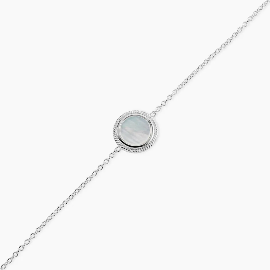 New Histoire d'Or Bracelet Zea Argent Blanc Nacre argent blanc nacre blanc