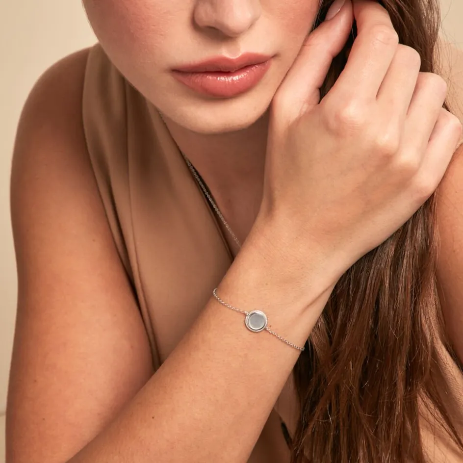 New Histoire d'Or Bracelet Zea Argent Blanc Nacre argent blanc nacre blanc