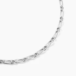 Sale Histoire d'Or Chaîne Anilo Maille Alternée Argent Blanc