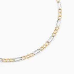 Sale Histoire d'Or Chaîne Cameo Maille Alternee 1/3 or bicolore