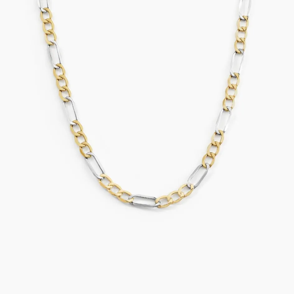 Sale Histoire d'Or Chaîne Cameo Maille Alternee 1/3 or bicolore