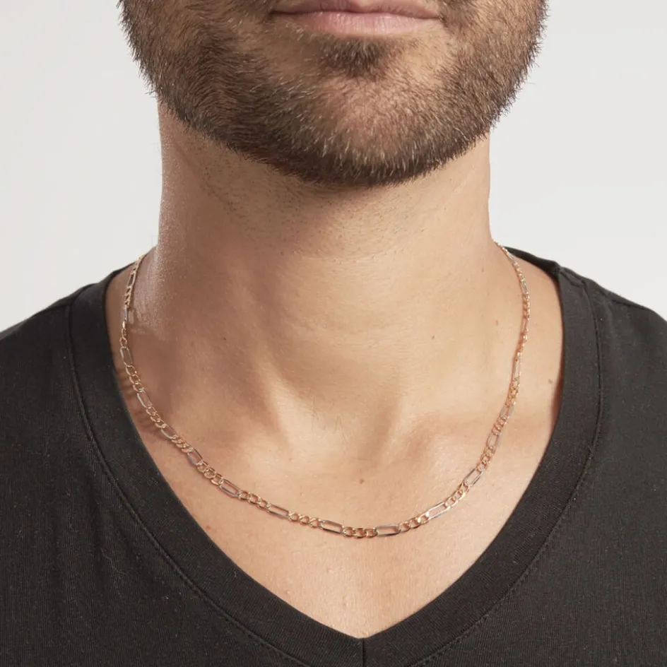 Sale Histoire d'Or Chaîne Cameo Maille Alternee 1/3 or bicolore