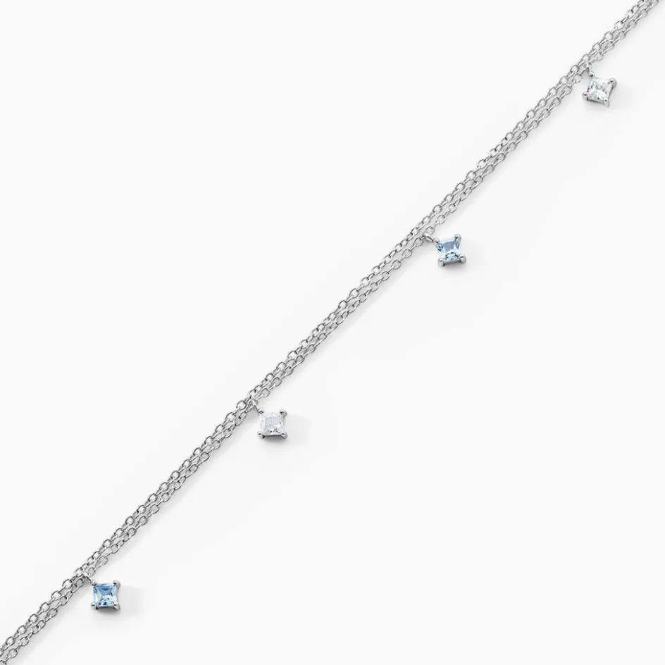 Sale Histoire d'Or Chaîne De Cheville Heidi De Zirconium argent blanc oxyde