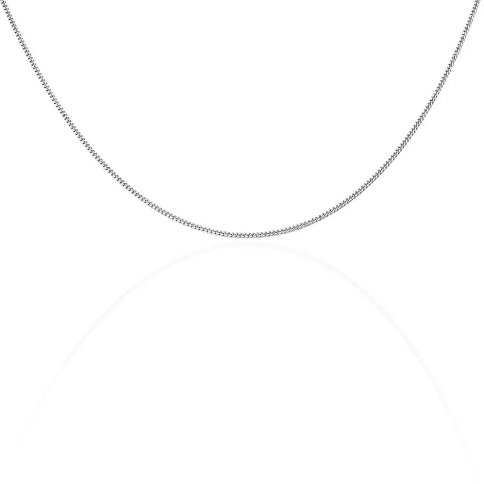 Online Histoire d'Or Chaîne Imad Maille Gourmette or blanc