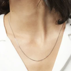 Online Histoire d'Or Chaîne Imad Maille Gourmette or blanc