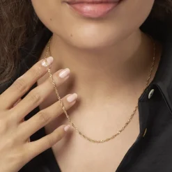 Sale Histoire d'Or Chaîne Imanie Maille Singapour Or Jaune