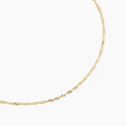 Outlet Histoire d'Or Chaîne Imanie Maille Singapour Or Jaune