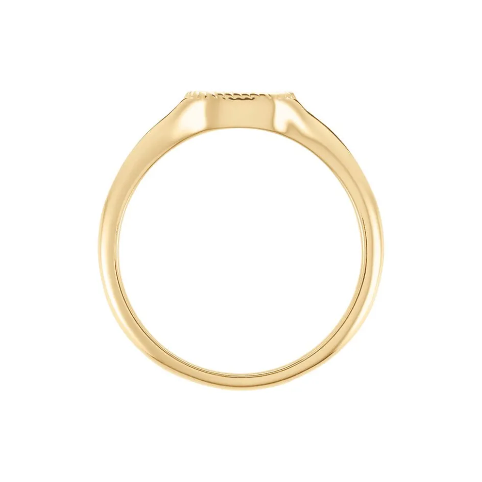 Online Histoire d'Or Chevalière Aviv Plaqué Or Jaune