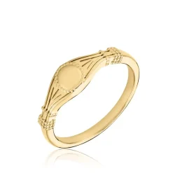 New Histoire d'Or Chevalière Azteque plaqué or jaune