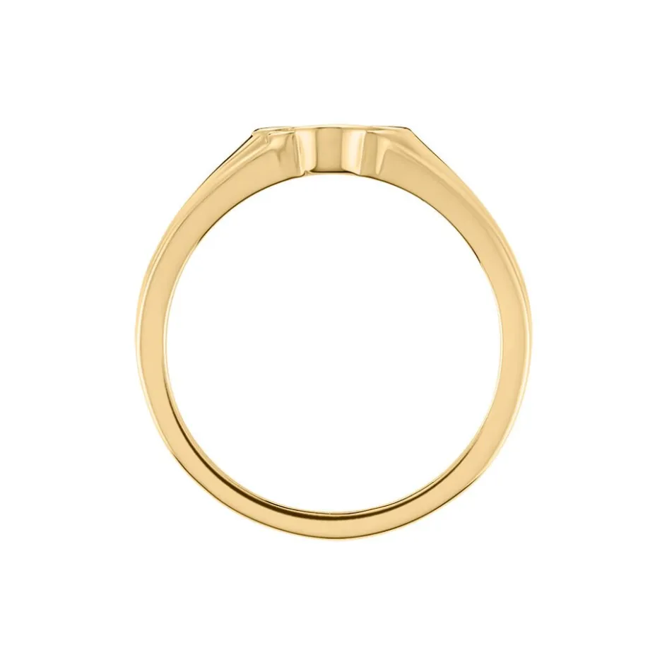 Online Histoire d'Or Chevalière Cosma Plaqué Or Jaune Oxyde De Zirconium