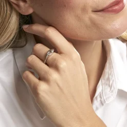 Sale Histoire d'Or Chevalière Dalia Argent Blanc