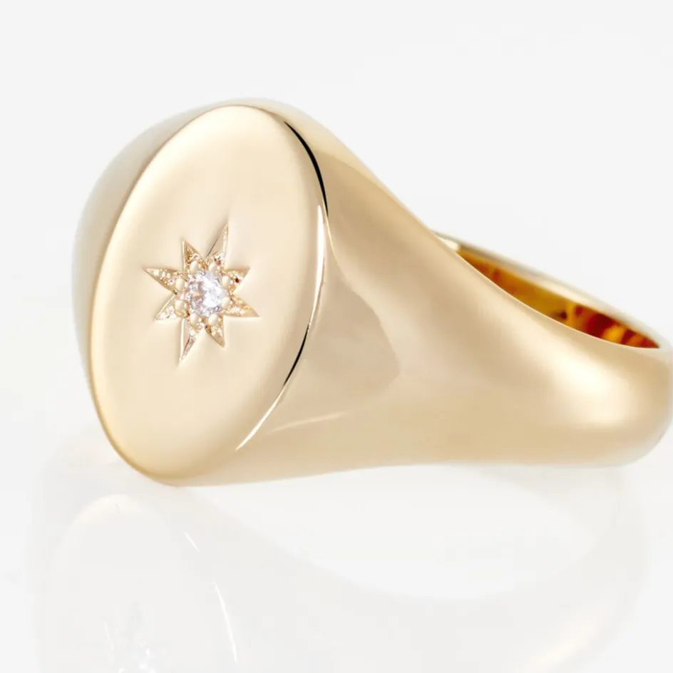 Sale Histoire d'Or Chevalière Gwennen Plaqué Or Oxyde De Zirconium