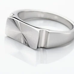 Discount Histoire d'Or Chevalière Hosea Argent Blanc