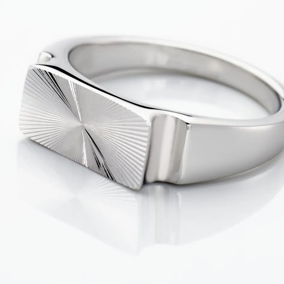 Discount Histoire d'Or Chevalière Hosea Argent Blanc