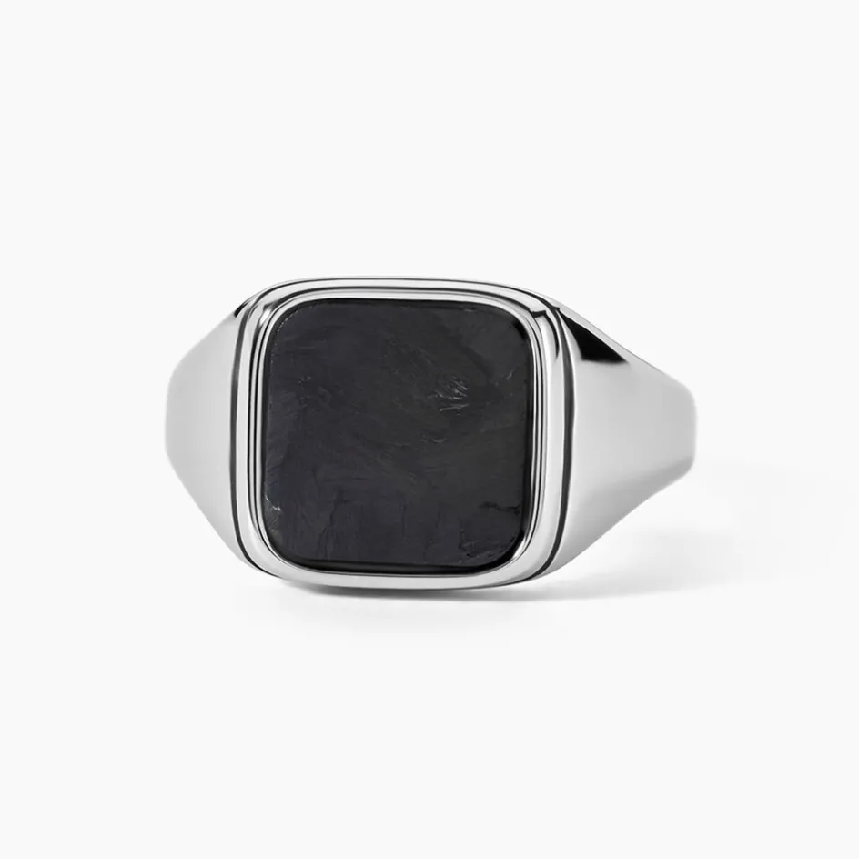 JOURDAN Chevalière Jeremiah Acier Argenté