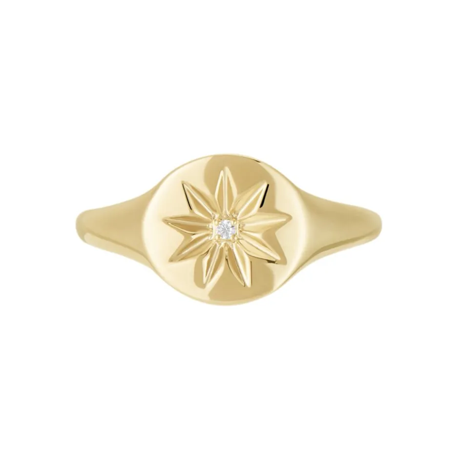 Discount Histoire d'Or Chevalière Plaqué Or Crepinien Oxyde De Zirconium