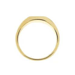 Online Histoire d'Or Chevalière Plaqué Or Jaune Ariston Email Noir