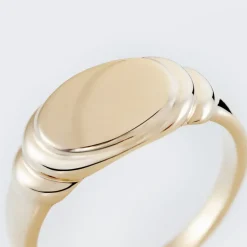 Best Histoire d'Or Chevalière Plaqué Or Jaune Eliseo