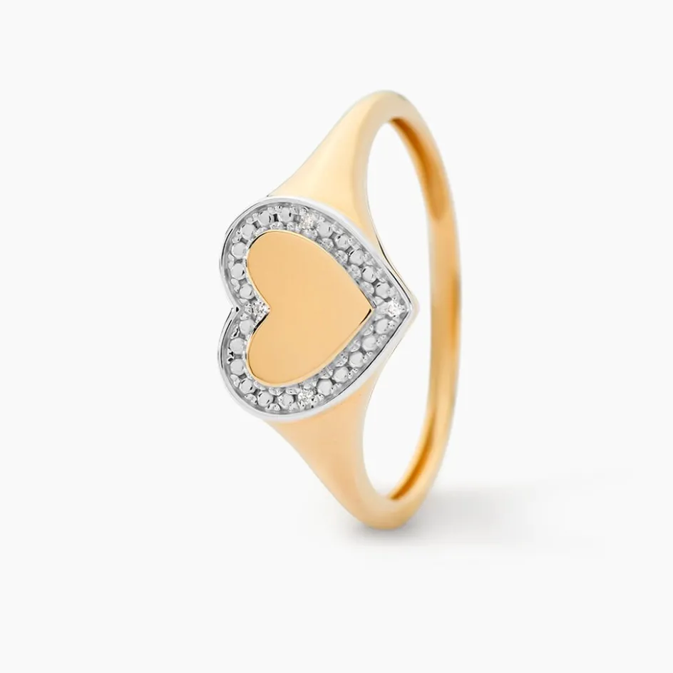 Online Histoire d'Or Chevalière Promesse Pour L'eternite Or Jaune Diamant