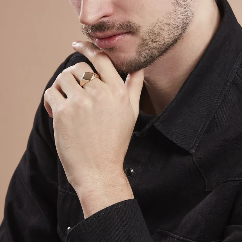 Outlet Histoire d'Or Chevalière Sebastiano Plaqué Or Jaune