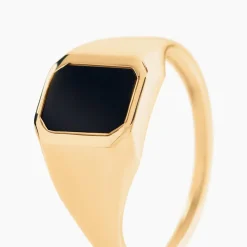 Online Histoire d'Or Chevalière Tertius Or Jaune Onyx