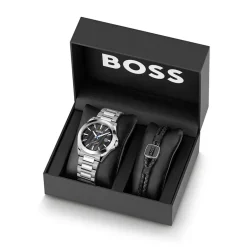 New HUGO BOSS Coffret De Montre Boss Strike Noir