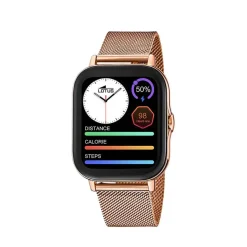 Outlet LOTUS Coffret De Montre Connectée Smartwach cadran doré rose fond personnalisable bracelet alliage