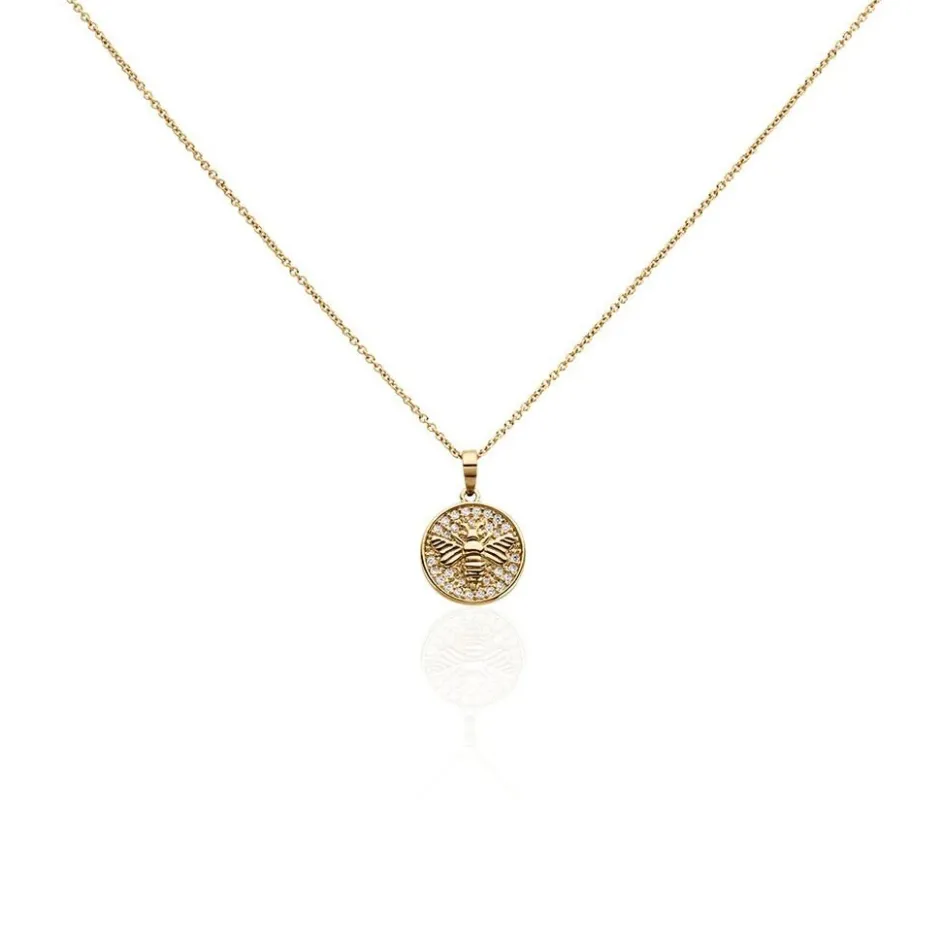 Sale Histoire d'Or Collier Abelha Plaqué Or Jaune Oxyde De Zirconium