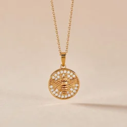 Sale Histoire d'Or Collier Abelha Plaqué Or Jaune Oxyde De Zirconium