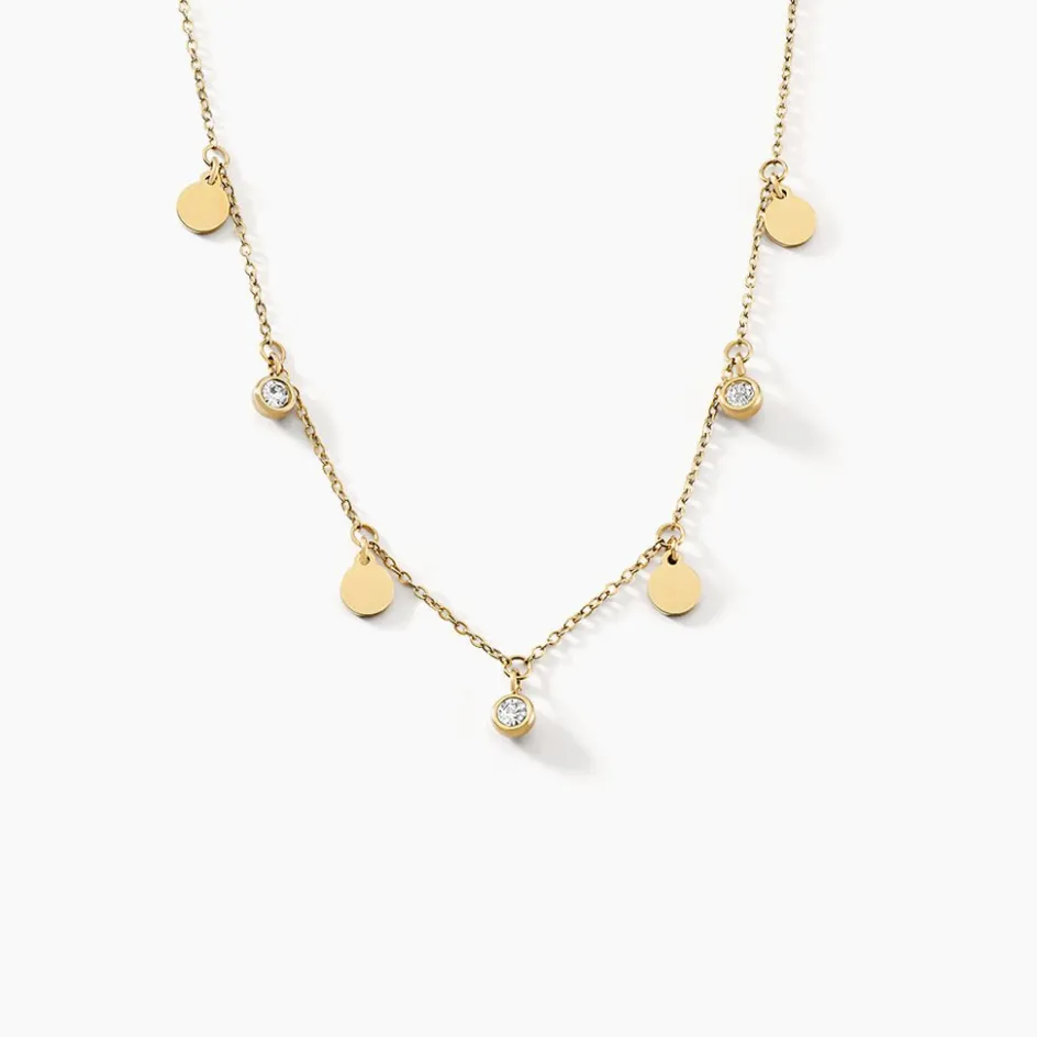 Histoire d'Or Collier Acier Doré Cristal* Colliers|Colliers