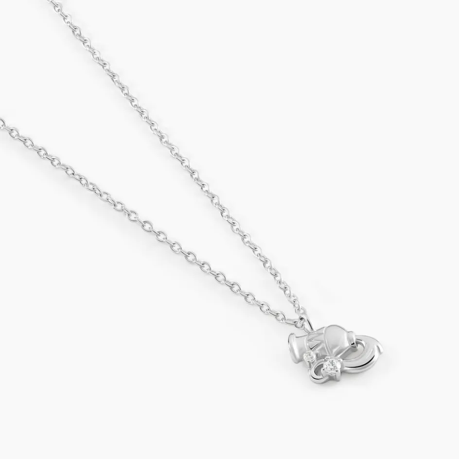 Outlet Histoire d'Or Collier Amalthee Argent Blanc Oxyde De Zirconium