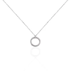 Histoire d'Or Collier Ambroisie Argent Blanc Oxyde De Zirconium argent blanc oxyde rose