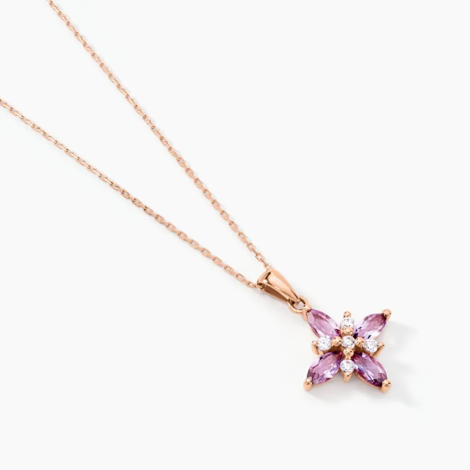 Sale Histoire d'Or Collier Anabele Or Rose Amethyste Oxyde or rose amethyste violette