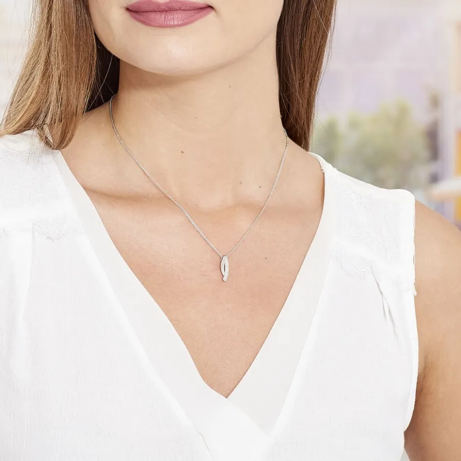 Outlet Histoire d'Or Collier Ange-line Argent Blanc Oxyde De Zirconium