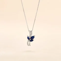 Best Histoire d'Or Collier Angie Diamant or blanc saphir