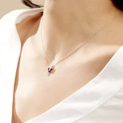 Best Histoire d'Or Collier Angie Diamant or blanc saphir