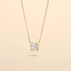 Clearance Histoire d'Or Collier Aphrodite Or Jaune Diamant Synthetique or jaune diamant synthétique