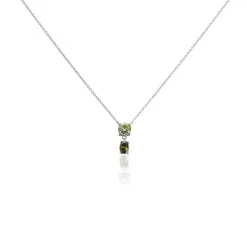 Outlet Histoire d'Or Collier Argent Blanc Brenna Oxydes De Zirconium argent blanc oxyde vert