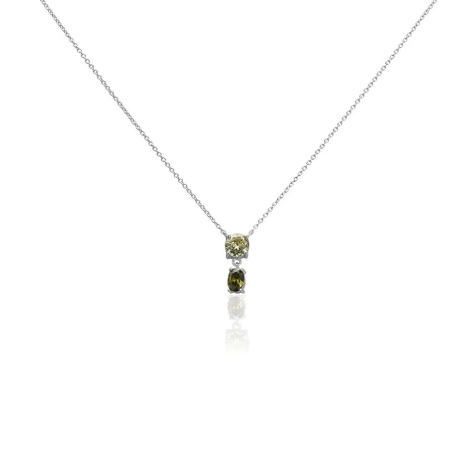 Outlet Histoire d'Or Collier Argent Blanc Brenna Oxydes De Zirconium argent blanc oxyde vert