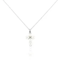 Clearance Histoire d'Or Collier Argent Blanc Burt Perles De Culture Oxydes De Zirconium