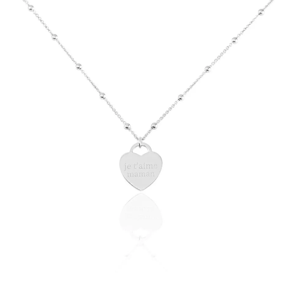 Clearance Histoire d'Or Collier Argent Blanc Laurentin