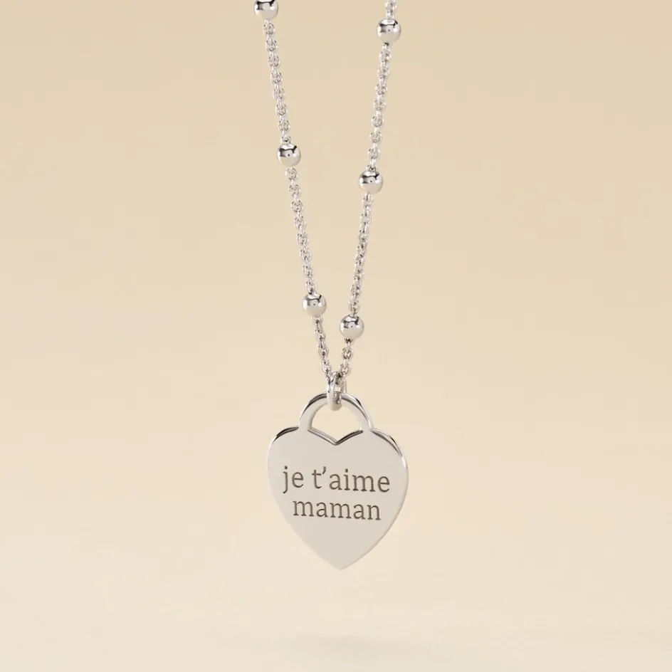 Clearance Histoire d'Or Collier Argent Blanc Laurentin