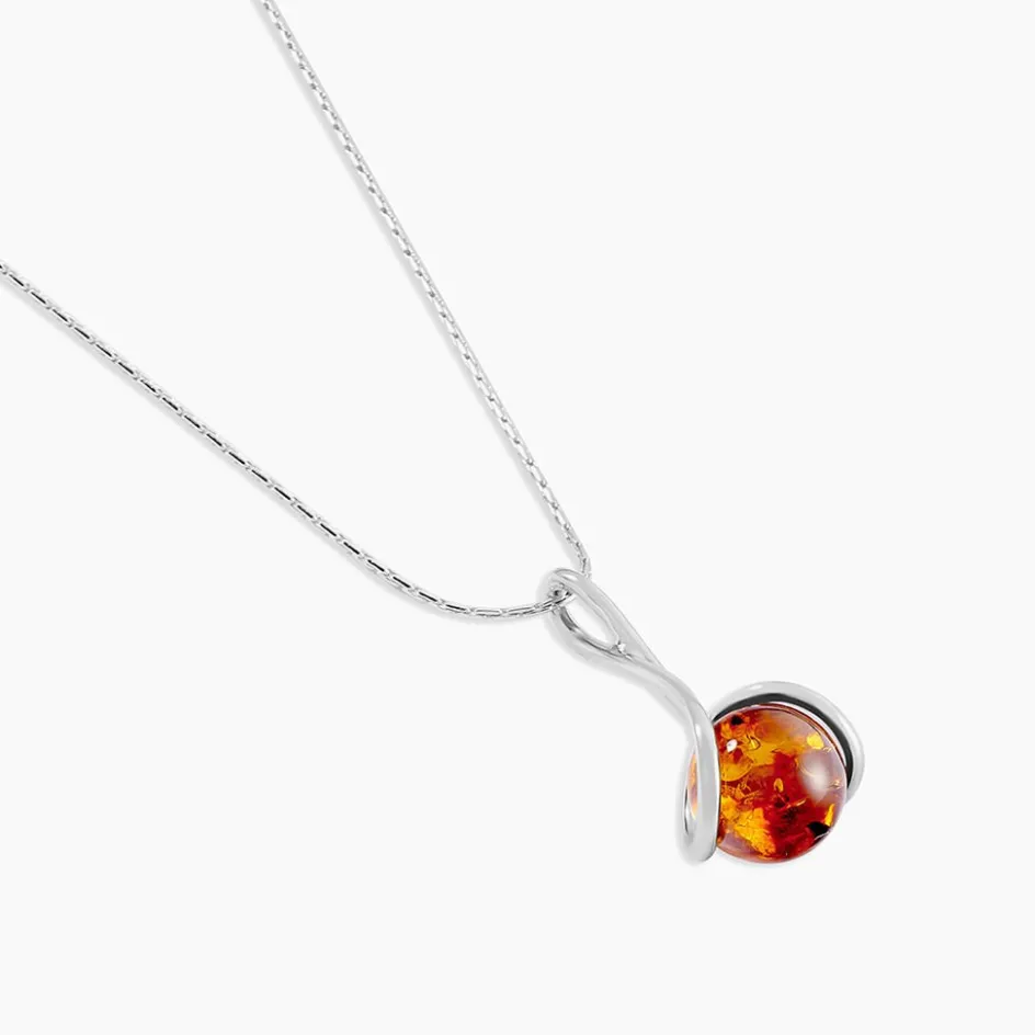 Outlet Histoire d'Or Collier Argent Blanc Simona Ambre