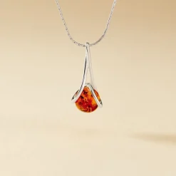 Outlet Histoire d'Or Collier Argent Blanc Simona Ambre