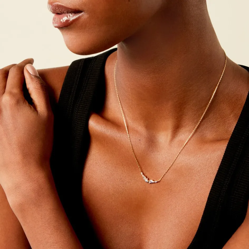 Outlet Histoire d'Or Collier Aurena Plaqué Or Jaune Oxyde De Zirconium