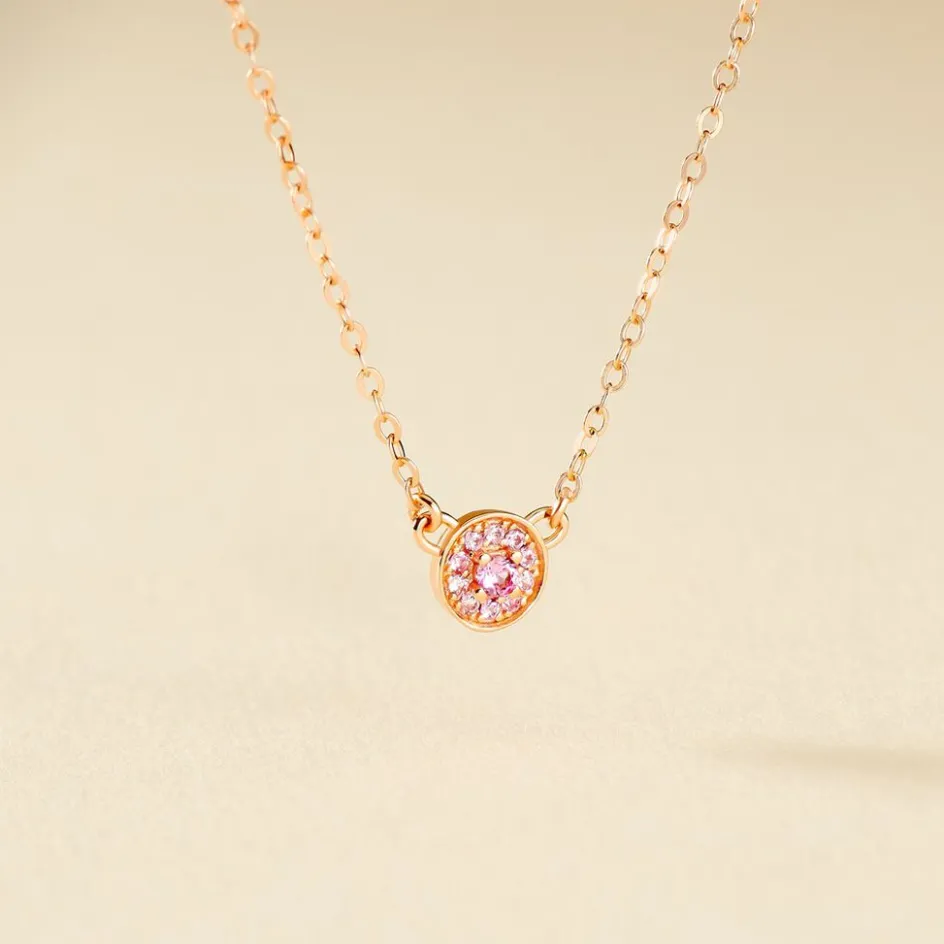 New Histoire d'Or Collier Auxana Argent Rose Oxyde De Zirconium argent rose oxyde violet