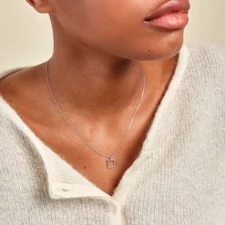 Clearance Histoire d'Or Collier Brielle Argent Blanc